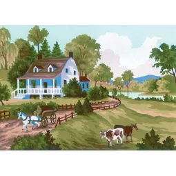 Printed Canvas 14x18 Farm Scene CDA3209