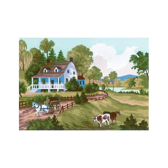 Toile Imprimée 14x18 Scène de Ferme CDA3209