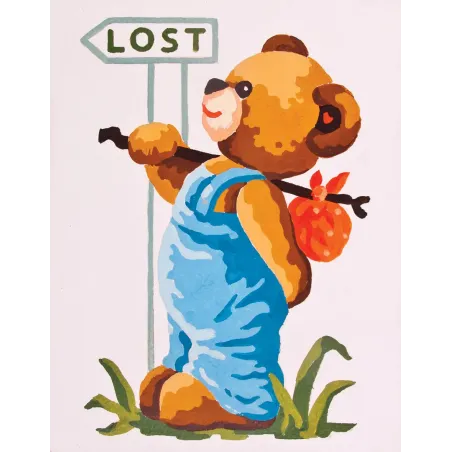 Printed Canvas 14x18 Lost Bear CDA3177
