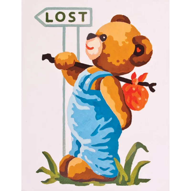 Printed Canvas 14x18 Lost Bear CDA3177