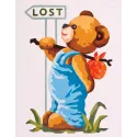 Printed Canvas 14x18 Lost Bear CDA3177