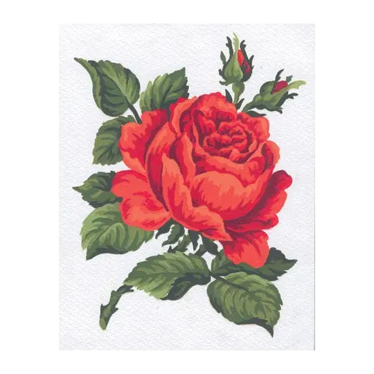 Toile Imprimée 14x18 Rose Rouge CDA3146