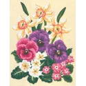 Printed Canvas 14x18 Daffodils and Pansies CDA3117