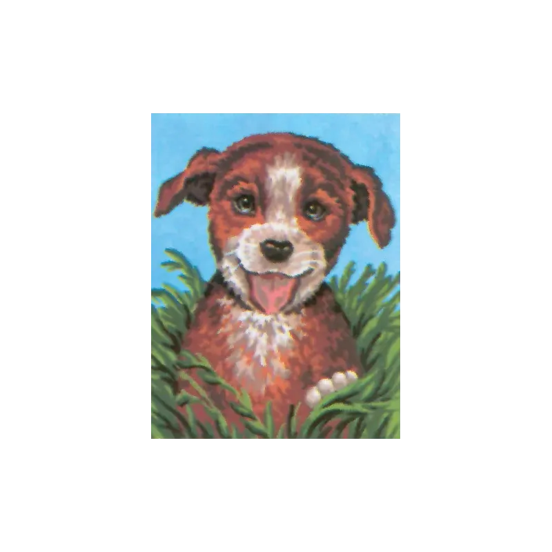 Toile imprimée 14x18 Chiot CDA3080