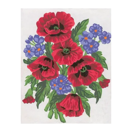 Bedruckte Leinwand 14x18 Mohnblumen CDA3043