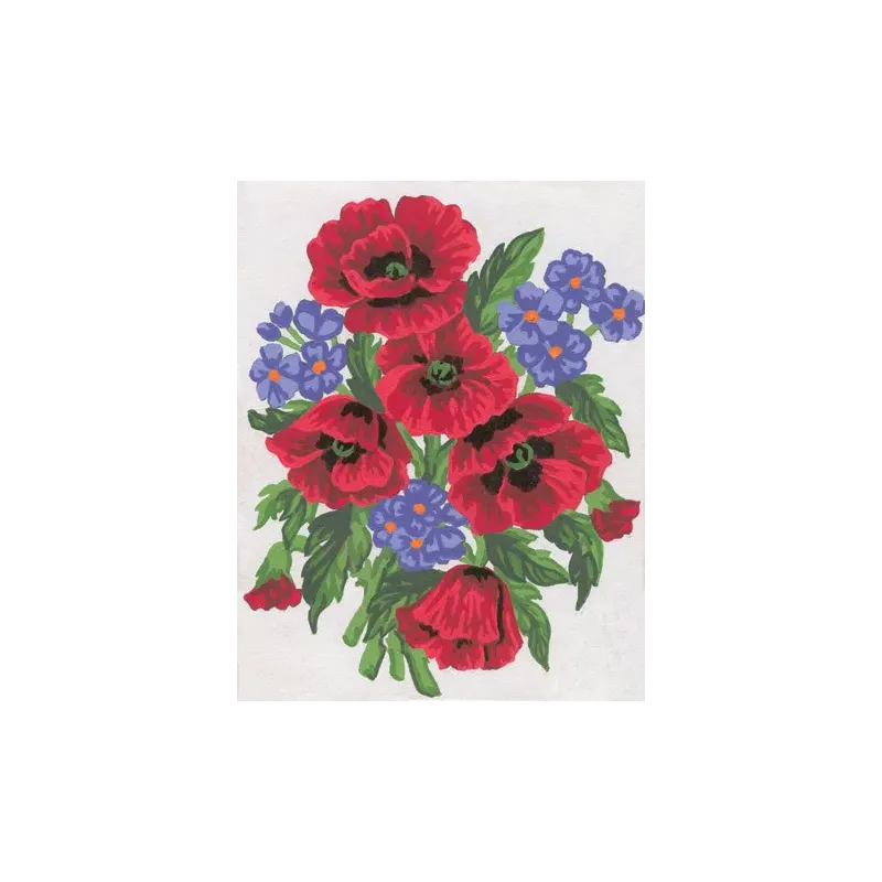 Bedruckte Leinwand 14x18 Mohnblumen CDA3043