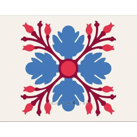 Bedruckte Leinwand 18x14 Blaue Blume CDA3002