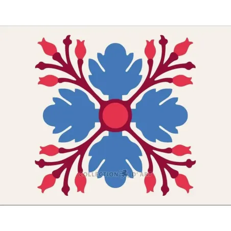 Printed Canvas 18x14 Blue flower CDA3002