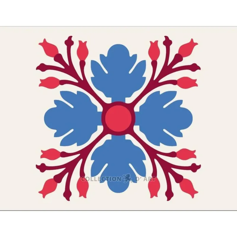 Printed Canvas 18x14 Blue flower CDA3002