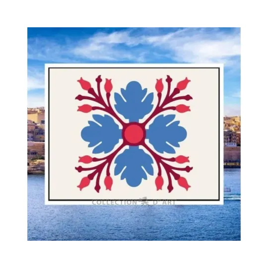 Printed Canvas 18x14 Blue flower CDA3002