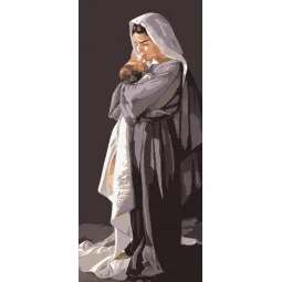 Gedruckte Leinwand 22x50 Mutter und Kind CDA8057