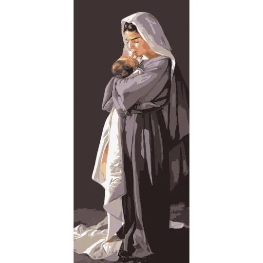 Toile Imprimée 22x50 Mère et Enfant CDA8057