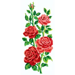 Printed Canvas 21x49 Red Roses CDA8014
