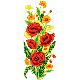 Printed Canvas 21x49 Poppies CDA8010