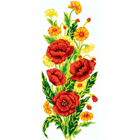 Toile Imprimée 21x49 Coquelicots CDA8010