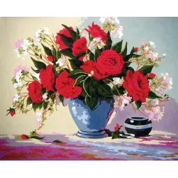 Bedruckte Leinwand 50x40 Rote Rosen CDA11583