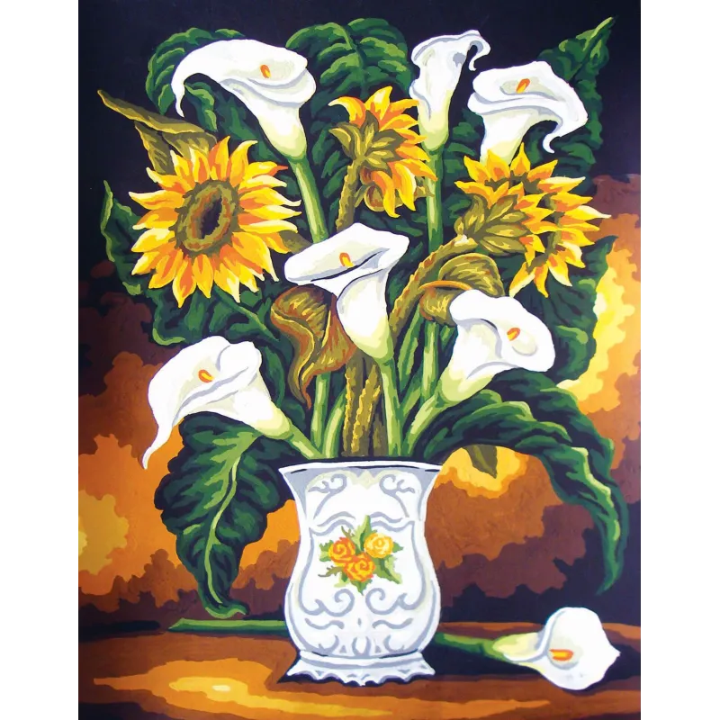 Printed Canvas 50x40 Lillies and Sunflowers CDA11558