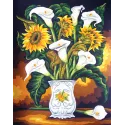 Printed Canvas 50x40 Lillies and Sunflowers CDA11558
