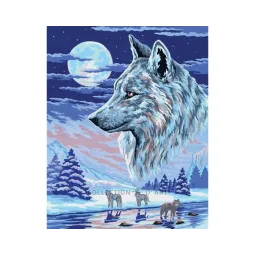 Bedruckte Leinwand 50x40 Der Wolfsgeist CDA11408