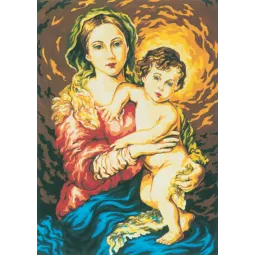Gedruckte Leinwand 50x40 Madonna und Kind CDA11352