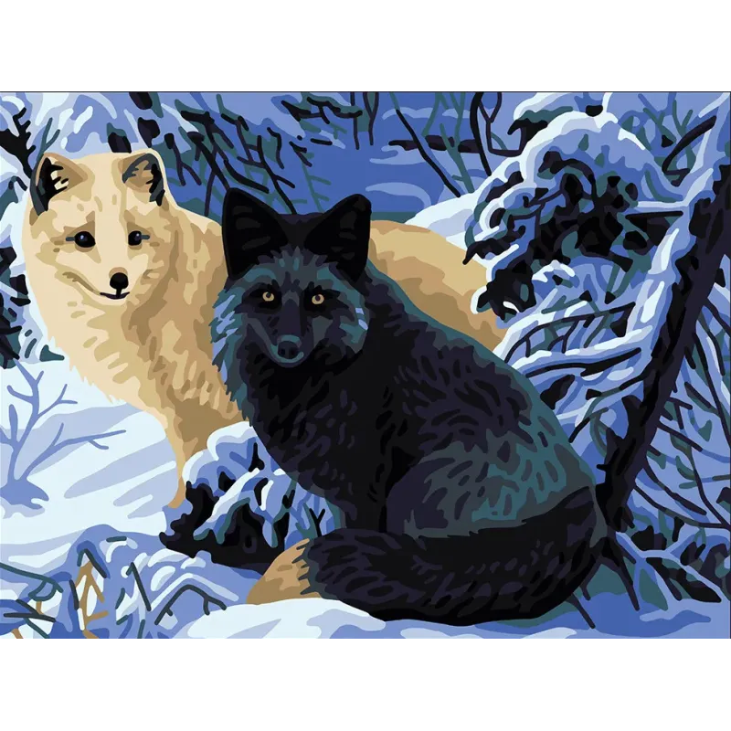 Toile imprimée 40x30 Renards CDA10514W