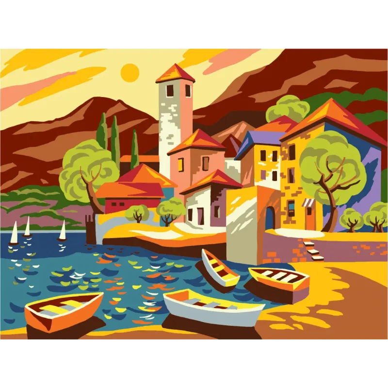 Toile imprimée 30x40 Port CDA10482