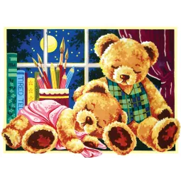Bedruckte Leinwand 30x40 Sleepy Teddies CDA10457