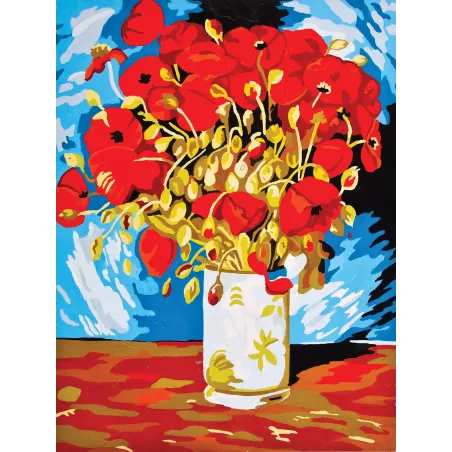 Printed Canvas 30x40 Vase of Poppies CDA10386