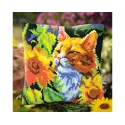 Cushion kit "Cat in sunflowers" 40 x 40 cm CDA5502