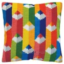 Kit de coussin compté "Crayons de couleur" 40 x 40 cm CDA5469
