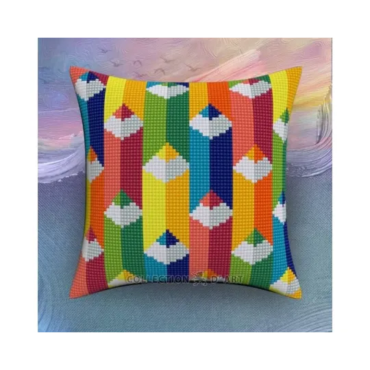 Gezählter Kissenbezug „Farbstifte“ 40 x 40 cm CDA5469