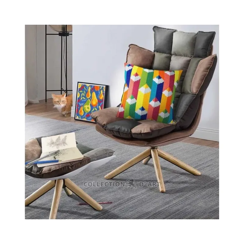 Skaičiuojamas pagalvėlės rinkinys „Spalvoti pieštukai“ 40 x 40 cm CDA5469