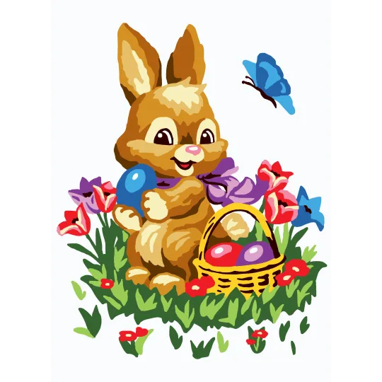 Printed Canvas 22x30 Easter bunny CDA6301