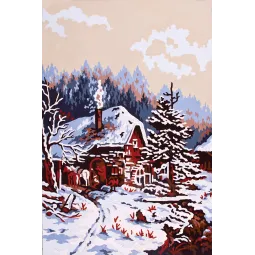 Toile imprimée 20x30 Scène de neige CDA6138