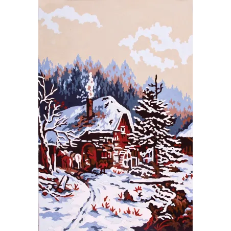 Bedruckte Leinwand 20x30 Schneelandschaft CDA6138