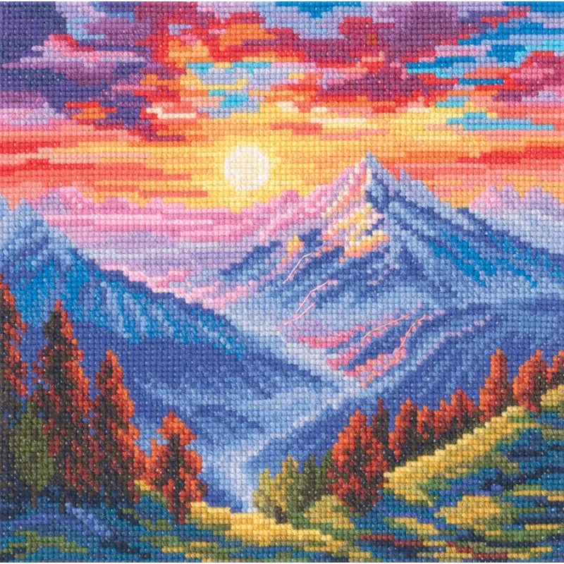 Kreuzstich-Sets "Farbe der Sonne" 15,5x15,5 cm RTOM1027