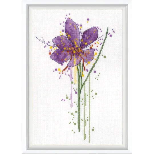 Cross-stitch kits "Watercolour crocus" 13x20,5 cm RTOM1033