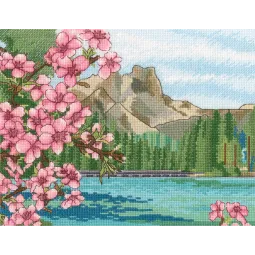Cross-stitch kits "Mountain lake" 24х18,5 cm RTOM954