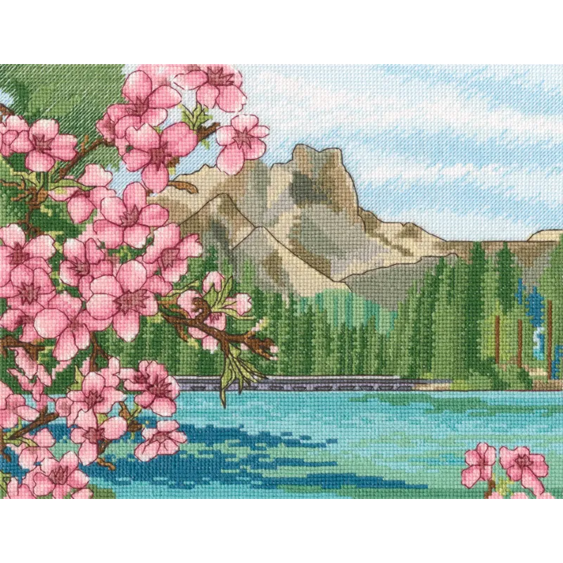 Cross-stitch kits "Mountain lake" 24х18,5 cm RTOM954