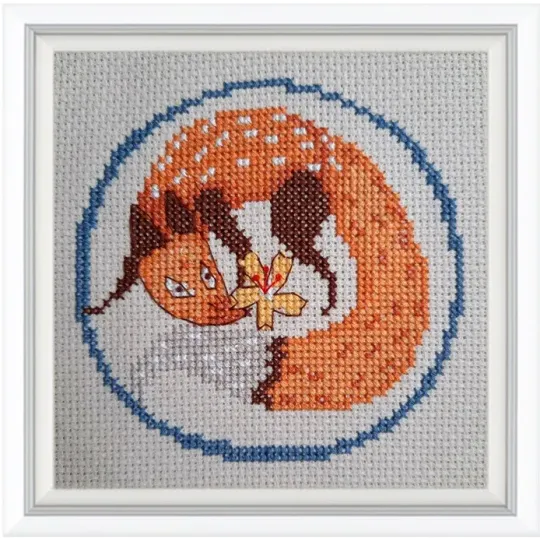 Kryželiu siuvinėjimo rinkinys "Fox" 10x10 cm RTOH007