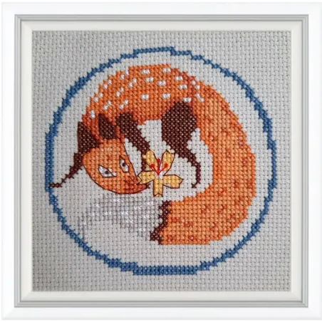 Kryželiu siuvinėjimo rinkinys "Fox" 10x10 cm RTOH007