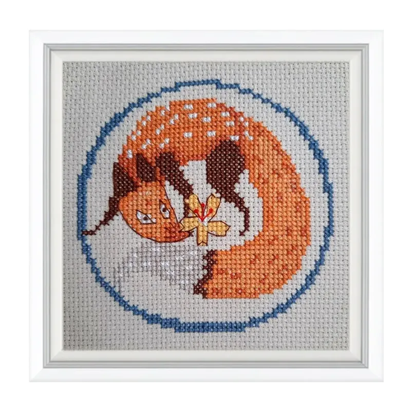 Kryželiu siuvinėjimo rinkinys "Fox" 10x10 cm RTOH007