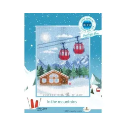 Cross-stitch kit "In the mountains" 9x12 cm RTOC393