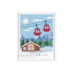 Cross-stitch kit "In the mountains" 9x12 cm RTOC393