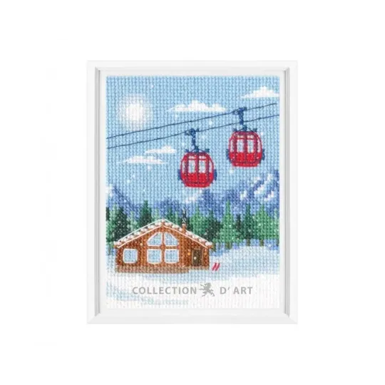 Cross-stitch kit "In the mountains" 9x12 cm RTOC393