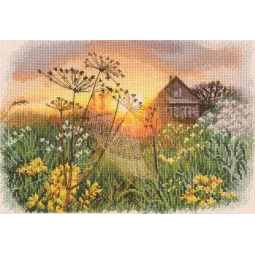 Cross-stitch kits "Through the cobweb" 29x20 cm RTOM867
