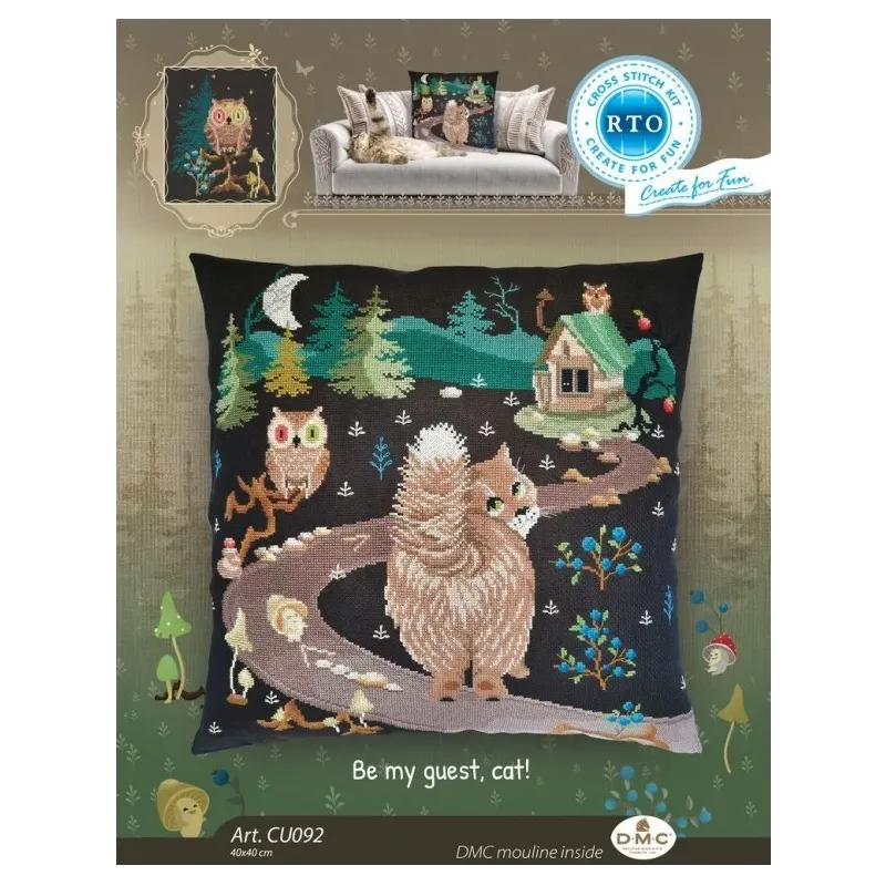 Kreuzstich-Set Be my guest, Katze RTOCU092