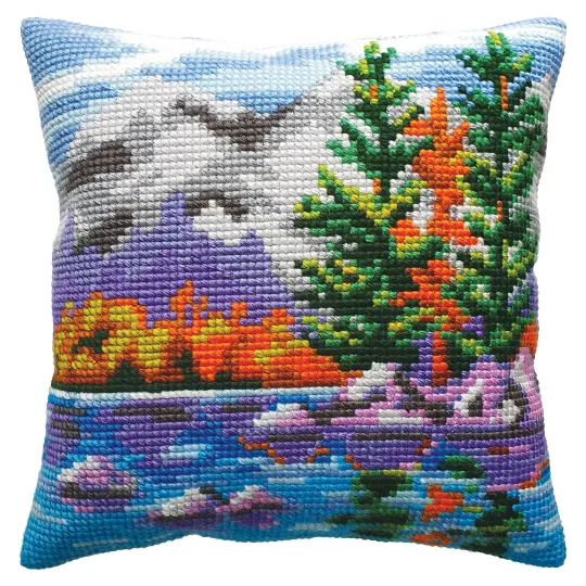 Kit coussin Paysage d'automne 40 x 40 cm CDA5445