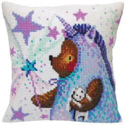 Cushion kit In the unicorn's suit  40 X 40 cm CDA5422