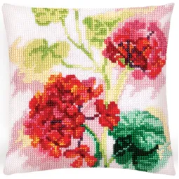 Cushion kit Red geranium  40 X 40 cm CDA5418